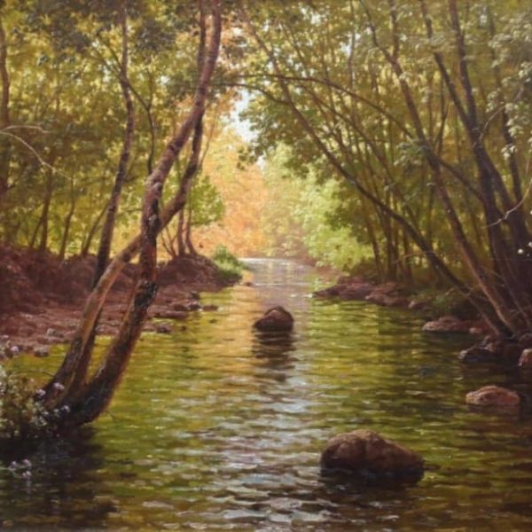 SOLD Charles Edmond Rene His large oil on canvas