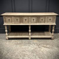 Carved Bleached Oak Potboard Dresser