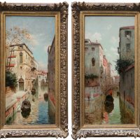 Antoine Bouvard (1870-1955) A pair of Venice views