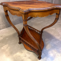 Art Nouveau Walnut Accent/Window Table