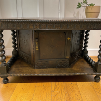 19th Century Gothic carved Oak Buffet /side Table