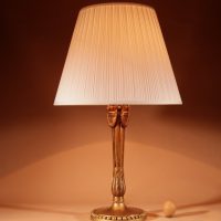 Louise Seize Style Carved And Original Gilded Table Lamp, circa 1920. 