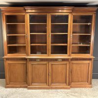 Large Breakfront Mahogany Bookcase by Shoolbred