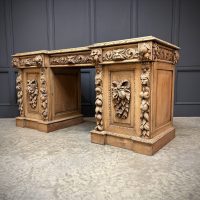 Large Victorian Carved Oak Sideboard