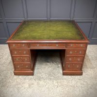 Large Victorian Mahogany Partners Desk