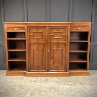 Large Breakfront Walnut Bookcase by Maple &amp; Co.