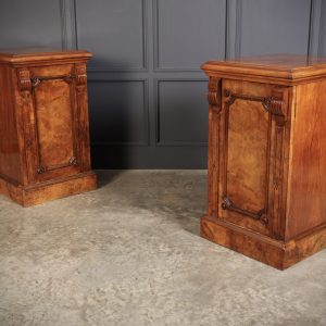 Large-pair-of-Figured-Walnut-Pedetal-Cabinets-1