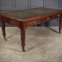 Large Victorian Mahogany Partners Writing Table By Maple &amp; Co.