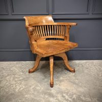 Light Mahogany Swivel Desk Chair