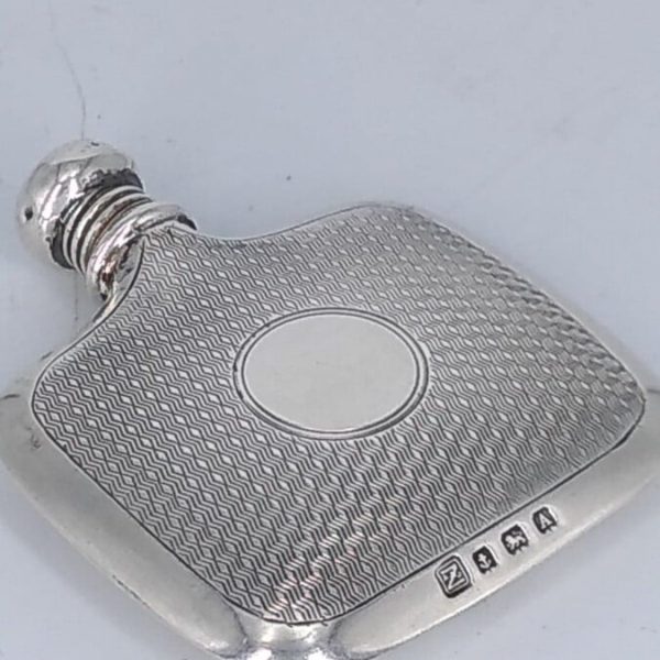 M &#038; J Zimurman Silver Hip Flask