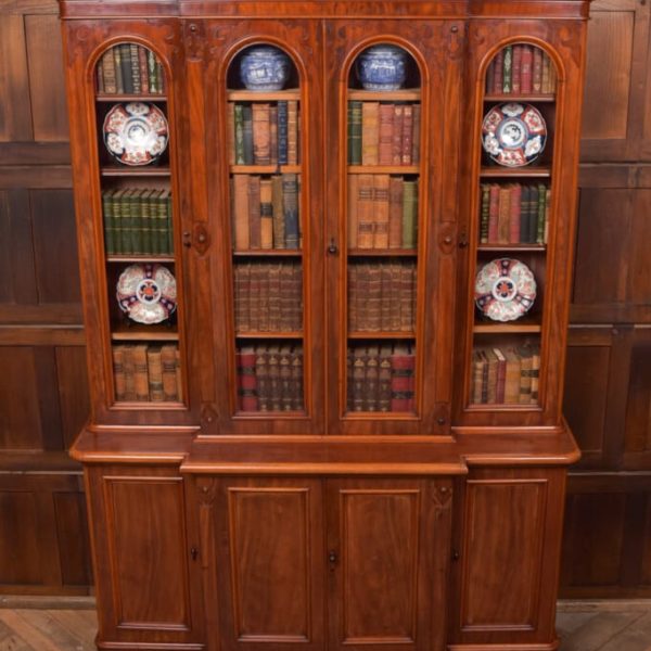 Victorian Mahogany Breakfront Bookcase SAI2756