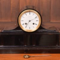 D Robertson Of Perth Black Ebonised Mantel Clock SAI2411