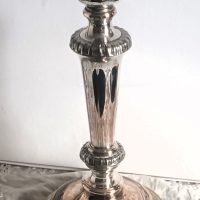 Antique English Victorian Old Sheffield Plate Candlestick