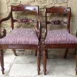 Mahogany Gillows style carver and chair circa 1825