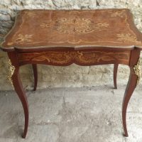 Walnut and marquetry side table with ormolu mounts circa 1870