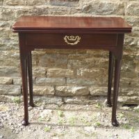 Georgian red walnut tea table circa 1755