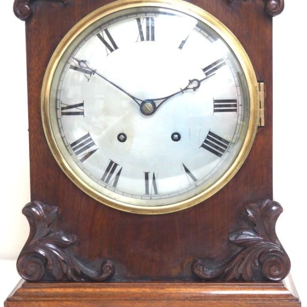 Fine Antique German Mahogany 8-Day Mantel Clock Quarter Striking Bracket Clock by W&#038;H