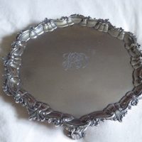 George II silver salver &#8211; 1742 &#8211; Thomas Whipham of London
