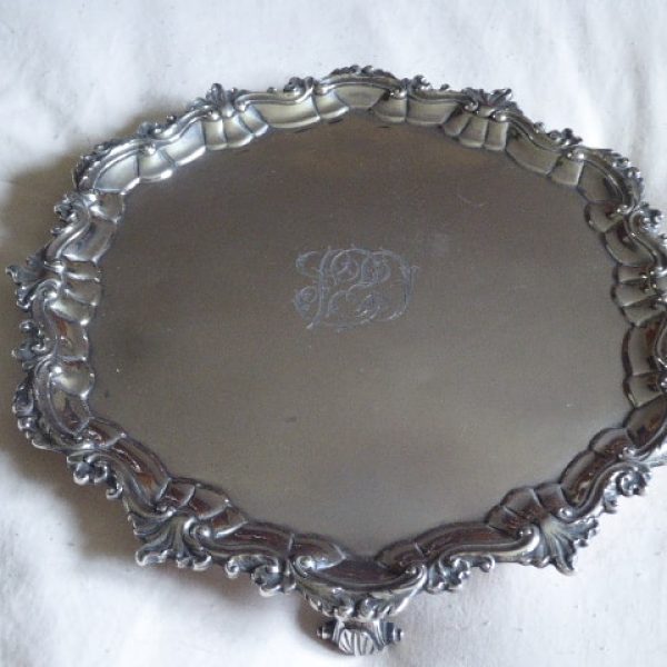 George II silver salver – 1742 – Thomas Whipham of London