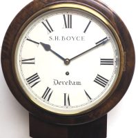 Fine Dereham Drop Dial Fusee Wall Clock &#8211; 8-Day S H Boyce Fusee Dial Wall Clock