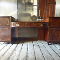 Impressive Regency mahogany brass inlaid sideboard