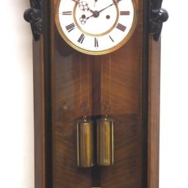 Fine Victorian 8-Day Wall Clock – Antique Striking Vienna Wall Clock