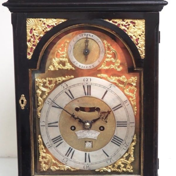 Rare London Verge Bell Top Bracket Clock &#8211; Double Fusee Verge Clock By William Strong London