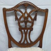 Walnut shield back chair circa 1790