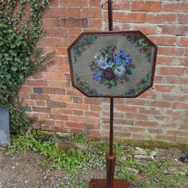 Regency rosewood pole screen circa 1820