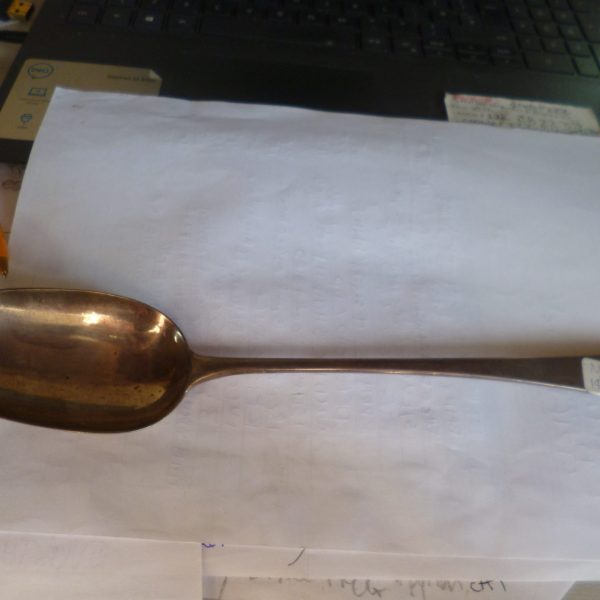 SILVER GEORGIAN BASTING SPOON  1809 WILL EATON  29 CM  120 GRAMS  [FREE POST]