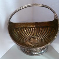 SILVER GEORGIAN BASKET 1802 95.7 GRAMS VERY CLEAR MARK LONDON