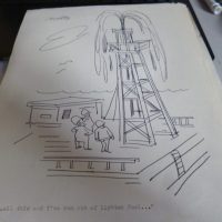DRAWING BY BOB CORAM  1960S