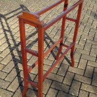Edwardian mahogany inlaid towel rail