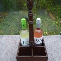 Mahogany bottle carrier circa 1890
