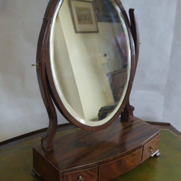 Georgian mahogany toilet mirror circa 1800