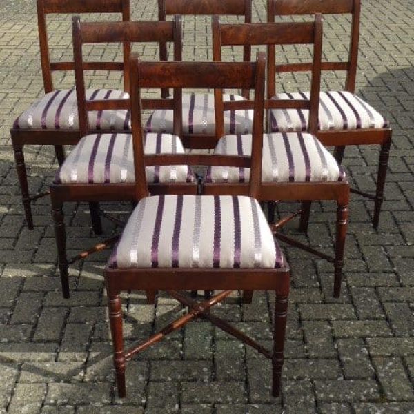 Set of 6 Georgian mahogany dining chairs