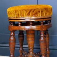 Walnut Victorian Music Piano Stool