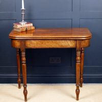 Antique Georgian Regency Side Hall Console Tea Table Fold Over