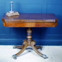 Fine Regency Mahogany Fold Over Card Table