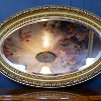 Victorian Gold Painted Oval Mirror