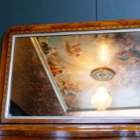 Victorian Wall Mantle Mirror Tunbridge Ware