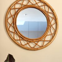 Mid-century Italian Rattan Mirror
