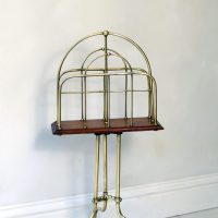 Antique Victorian Paper Magazin Rack Stand Canteerbury
