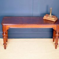 19th-Century Victorian Mahogany Bench Window Seat