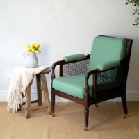 Fine Georgian Caned Library Bergère Chair