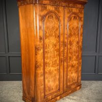 Superb Victorian Figured Walnut Wardrobe