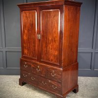 Georgian Mahogany Gentlemans Wardrobe