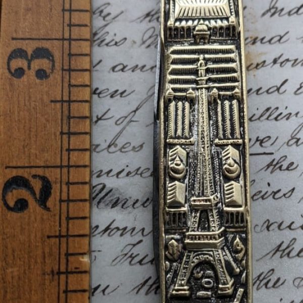 Very rare pocket knife celebrating the opening of the Eiffel tower 1889