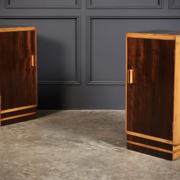 Pair of Art Deco Macassar Ebony Bedside Cabinets 1