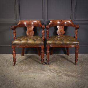 Pair-of-Mahogany-Leather-Library-Desk-Chairs-3